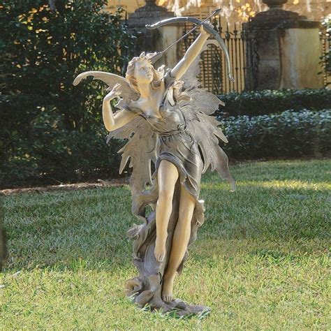 Design Toscano Rhiannon The Archer Fairy 485 In Garden Statue At