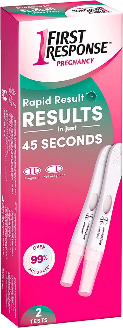 First Response Rapid Result Pregnancy Test Pack Of 2 Uk