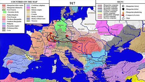 Hungarian History In Europe Historical Maps Early Middle Ages Map