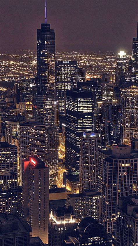Chicago Night Cityscape Wallpapers Wallpaper Cave