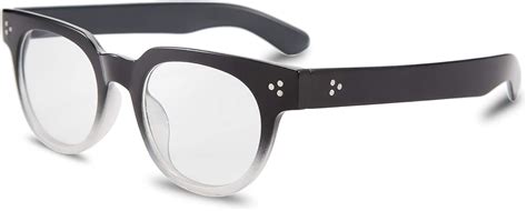 Feisedy Unisex Retro Classic Round Glasses Frame Non Prescription Glasses Clear Lens
