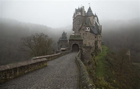 Wallpaper Road Fog Germany Castle Eltz Castle Eltz Castle Images