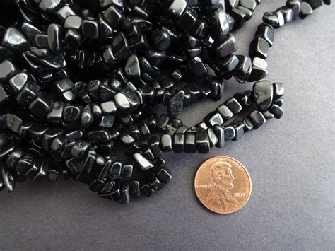 34 Inch Strand Natural Blackstone Chip Beads Dyed 8 9mm Nuggets