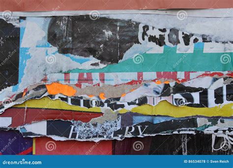 Torn Posters Editorial Stock Photo Image Of Damaged 86534078