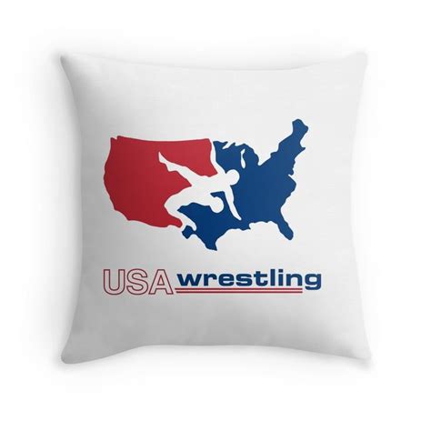 Usa Wrestling Throw Pillow Throw Pillows Pillows Wrestling