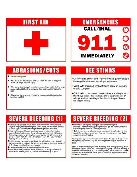 Insane Printable First Aid Guides Roy Blog