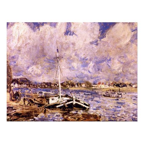Boats On The Seine By Pierre Renoir Postcard In 2021