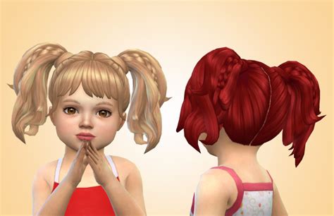 Fabienne Sims 4 Cc Custom Content Toddler Baby Pigtai