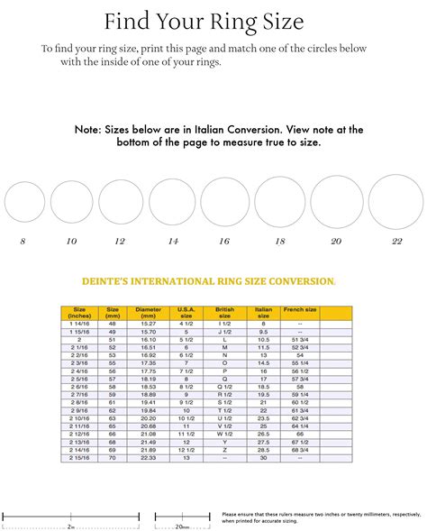 Ring Size Guide Deinte