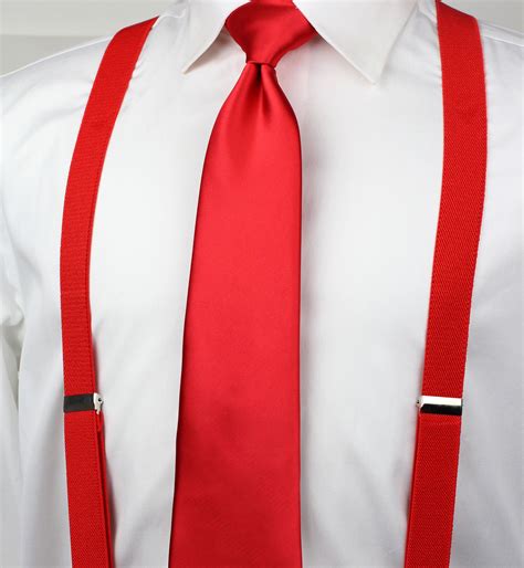 Cherry Red Mens Suspenders Bows N Suspenders Men Red