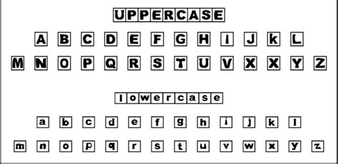 While typing, you can modify the case of any text by pressing either the caps lock or shift. Lowercase and uppercase letters of DFONT. | Download ...