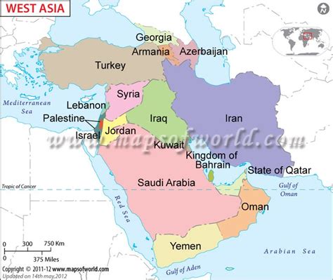 West Asia Political Map 800×674 7th Grade Georgia Ss