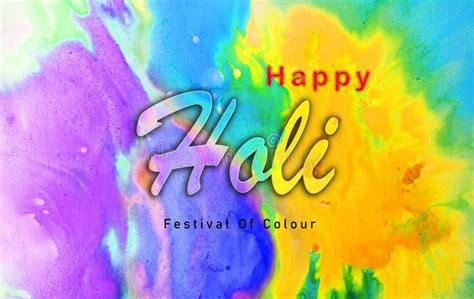 Abstract Colorful Happy Holi Background Elements For Card Design