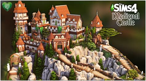 Medieval Castle 🏰 No Cc Sims 4 Speed Build Kate Emerald Youtube