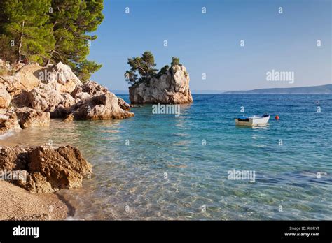 Brela Fels Am Strand Von Punta Rata Brela Makarska Riviera Dalmatien