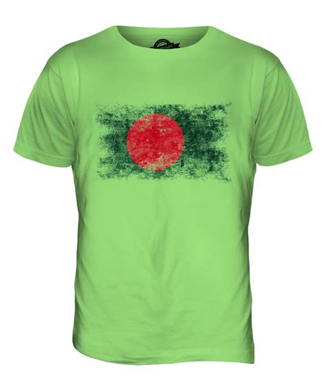 Bangladesh Distressed Flag Mens T Shirt Top Bangladeshi Shirt Football