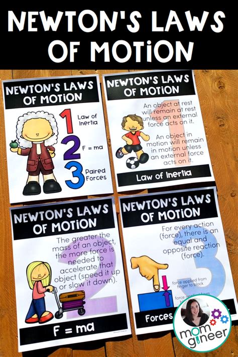 Newton S Laws Of Motion Poster Pack Newtons Laws Of Motion Newtons