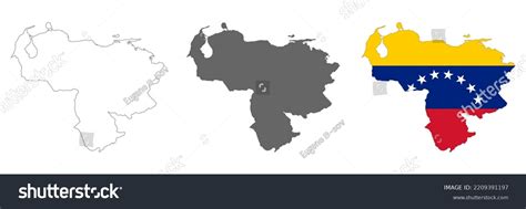 Highly Detailed Venezuela Map Borders Isolated Stock Vector Royalty