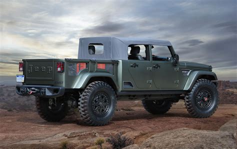 Jeep Unveils Crew Chief 715 And Comanche Open Air Concept Pickups