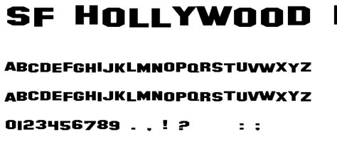 Sf Hollywood Hills Extended Font Fancy Distorted