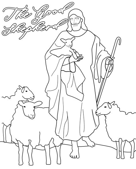 Jesus Shepherd Coloring Pages