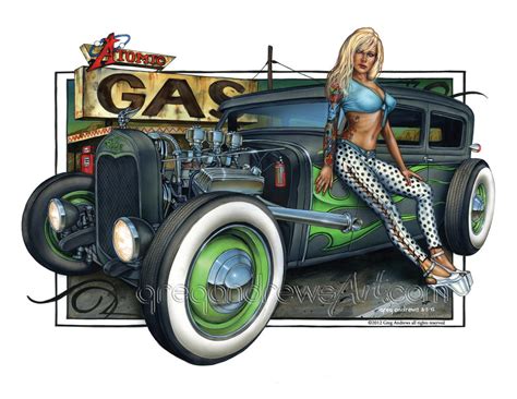 Hot Rod Girl By Greg Andrews Art On Deviantart
