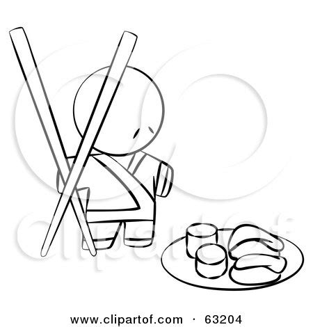 Welcome to the taters and chopsticks facebook page! Royalty-Free (RF) Clipart Illustration of a Black And ...