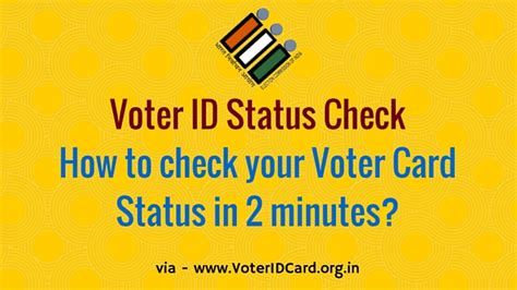 The capacity in which the person signing the document acted; Voter ID Status - How to check your Voter Card Status in 2 ...
