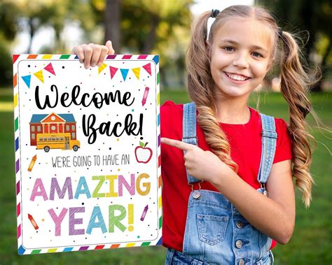 Editable Back To School Welcome Sign Template Welcome Back To Etsy México