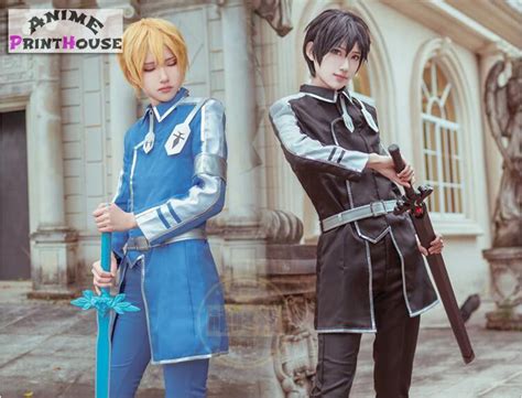 Sword Art Online Alicization Cosplay Kirito And Eugeo Cos And Wigs Anime