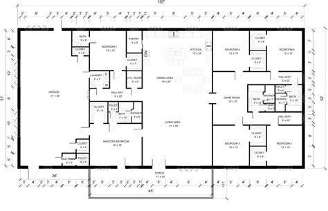Six Bedroom House Floor Plans House Design Ideas