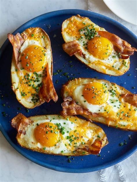 Twice Baked Breakfast Potatoes Spoon Fork Bacon Recipe In 2020