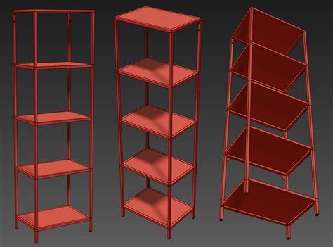 Ikea Vittsjo Shelf Unit Narrow 3d Model By Musladinov