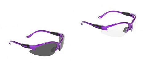 Purple Cougar Safety Glasses Clear Or Smoke Lenses