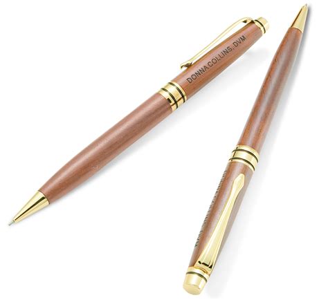 Impella Wood Twist Action Ballpoint Pen & Pencil Set - 3612-R | I-Mark Online