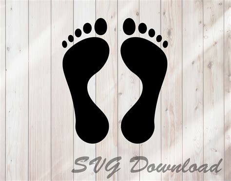 Footprints Svg Feet Prints Footsteps Svg Instant Download Etsy