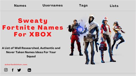 100 Top Sweaty Fortnite Names For Xbox Usernames 2023
