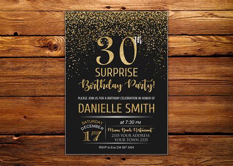 Surprise 30th Birthday Party Invitation 30th Birthday Etsy