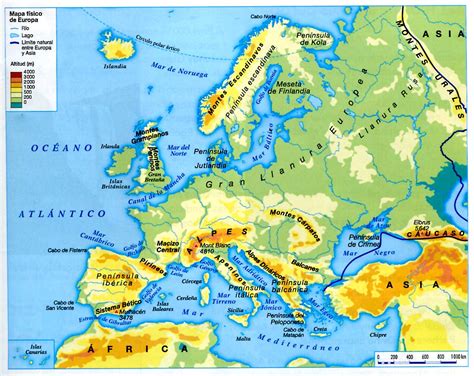 Mapa De Relieve De Europa Mapa De Europa Kulturaupice