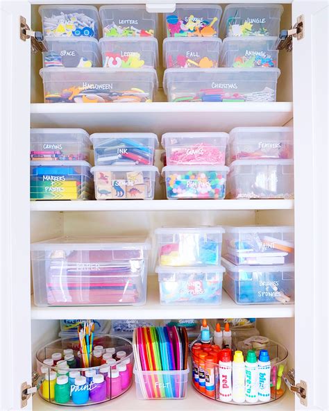 My craft room was a hodgepodge of shelving, baskets, containers, and other items that didn't belong there. Craft organization | Kids crafts organization, Craft room ...