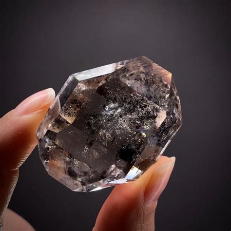 Quartz Herkimer Diamond With Petroleum Inclusions V