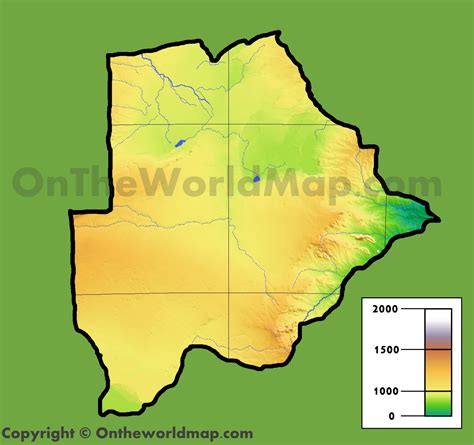 Large Detailed Physical Map Of Botswana Botswana Afri Vrogue Co