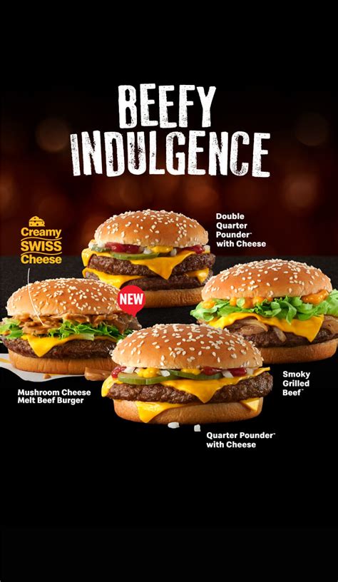 Hot and smoky cheeseburgers with bacon and pickled cherry pepper relish. McDonald's® Malaysia | Beefy Indulgence | McDonald's Malaysia
