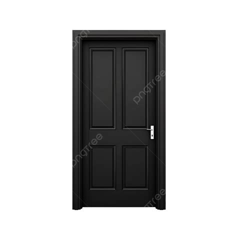Black Door House Door Room Building Door Building Door Sign Png