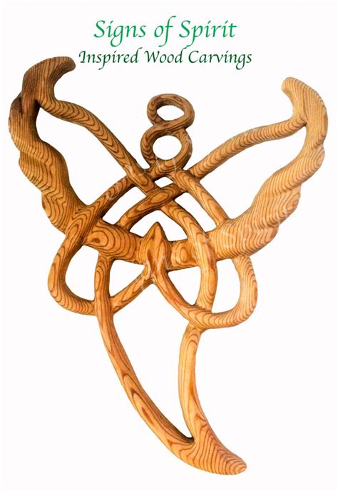 Celtic Angel Guardian Angel Wood Carved Angel Christmas Angel Etsy