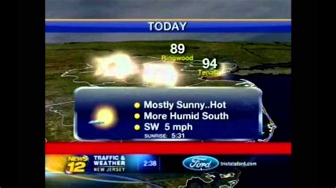 News 12 New Jersey Traffic And Weather 238pm Forecast Youtube