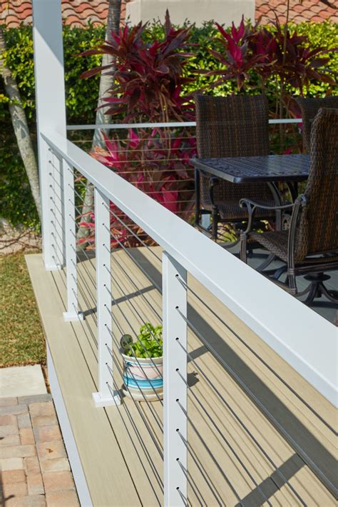 Cable Railing With A Beverage Handrail Viewrail Railings Outdoor