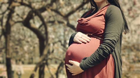 1536x864 Wallpaper Pregnant Woman Wearing Brown Jacket And Red Dress Peakpx