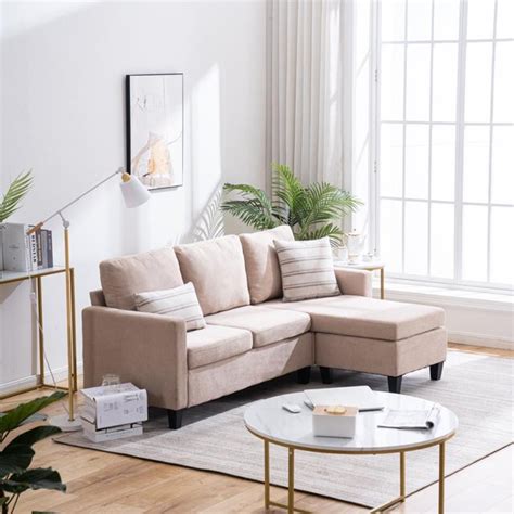 Ktaxon Reversible Sectional Sofa Couch L Shaped Couch With Modern