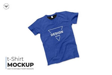Blue T Shirt Mockup Templates Design Shack